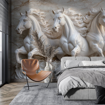 Muro Escultura de Caballos