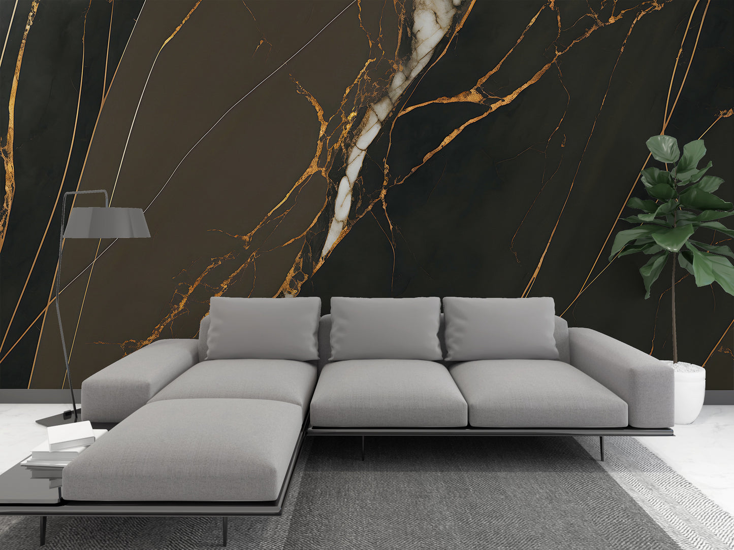 Elegant Dark Marbled Stone