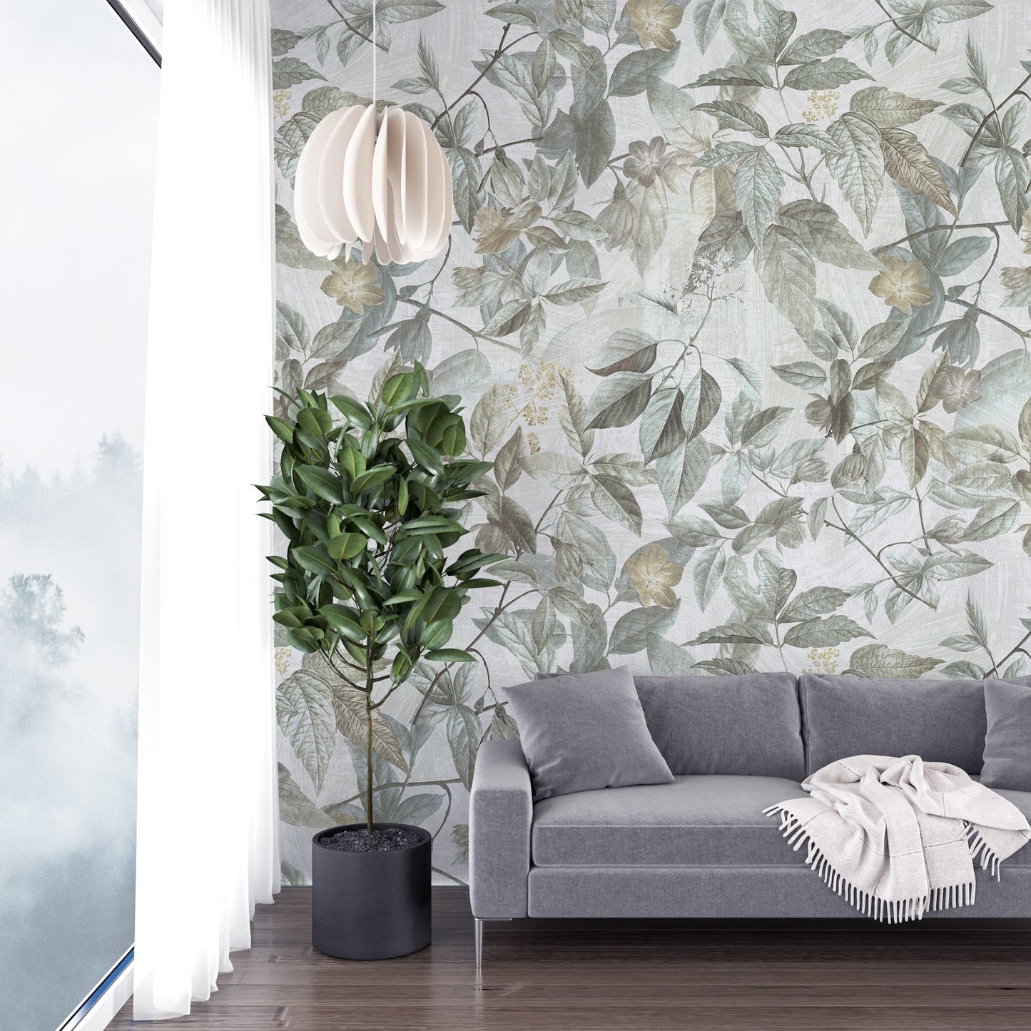 Patrón Floral Precioso Follaje