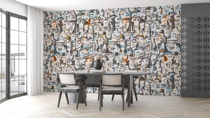 Ilustración Moderna Rostros Cool