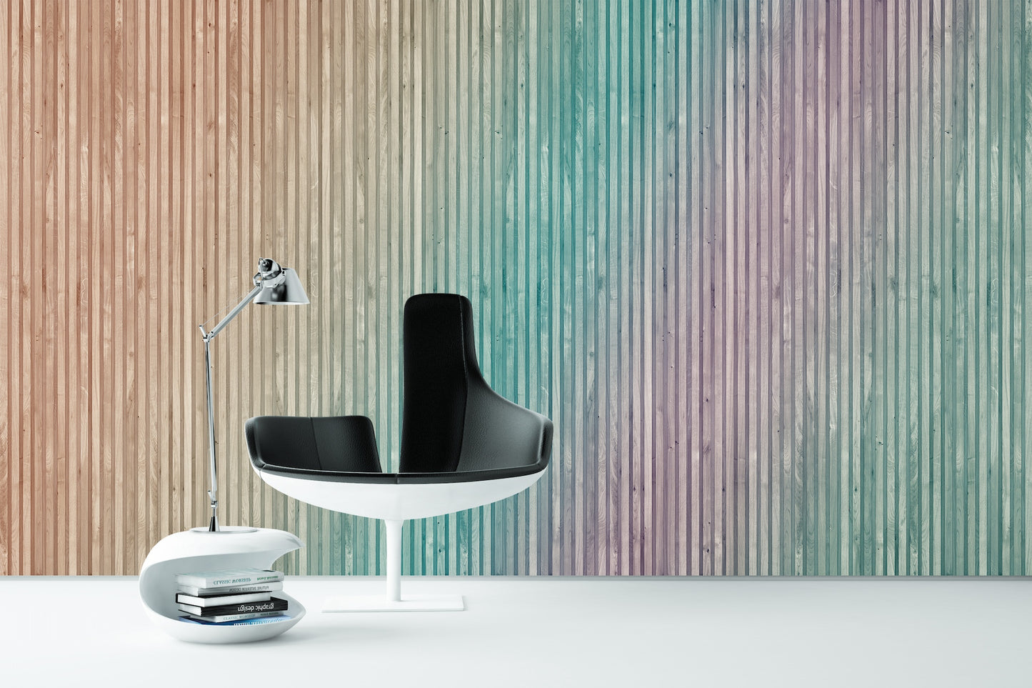 Imitación Lambrín de Madera en Colores y con Logo o Frases