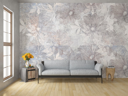 Mosaicos Flores Piedra I