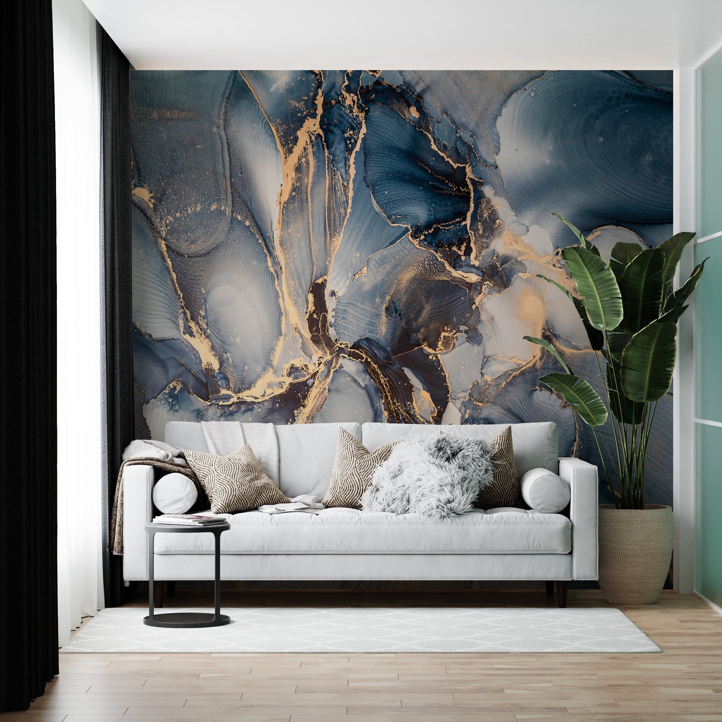 Marmoleado Azul Obscuro