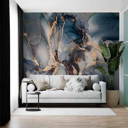 Marmoleado Azul Obscuro