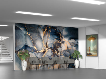 Marmoleado Azul Obscuro