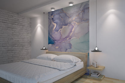 Cool Liquid Marble Blue Tones