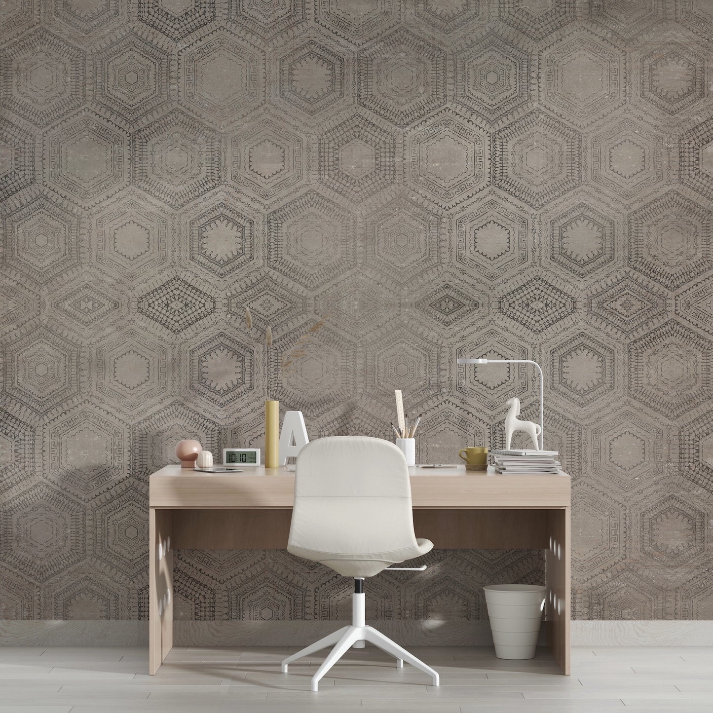 Patrón Geométrico Estilo Mármol I