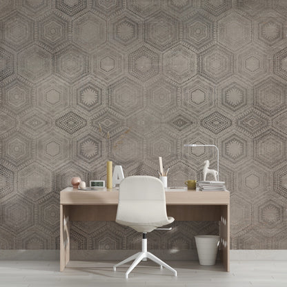 Patrón Geométrico Estilo Mármol I