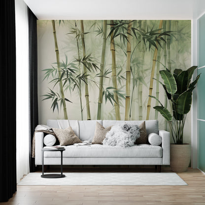 Ilustración Bosque de Bamboos