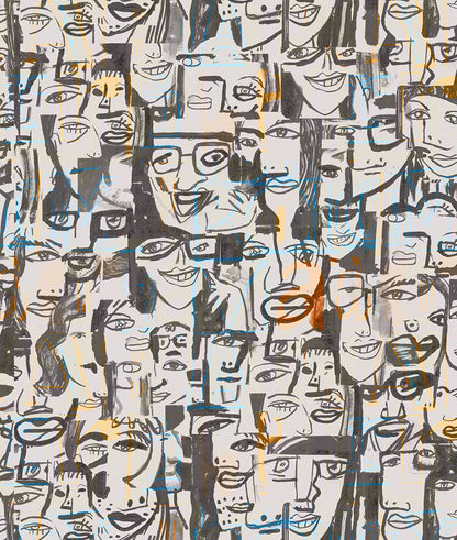 Ilustración Moderna Rostros Cool