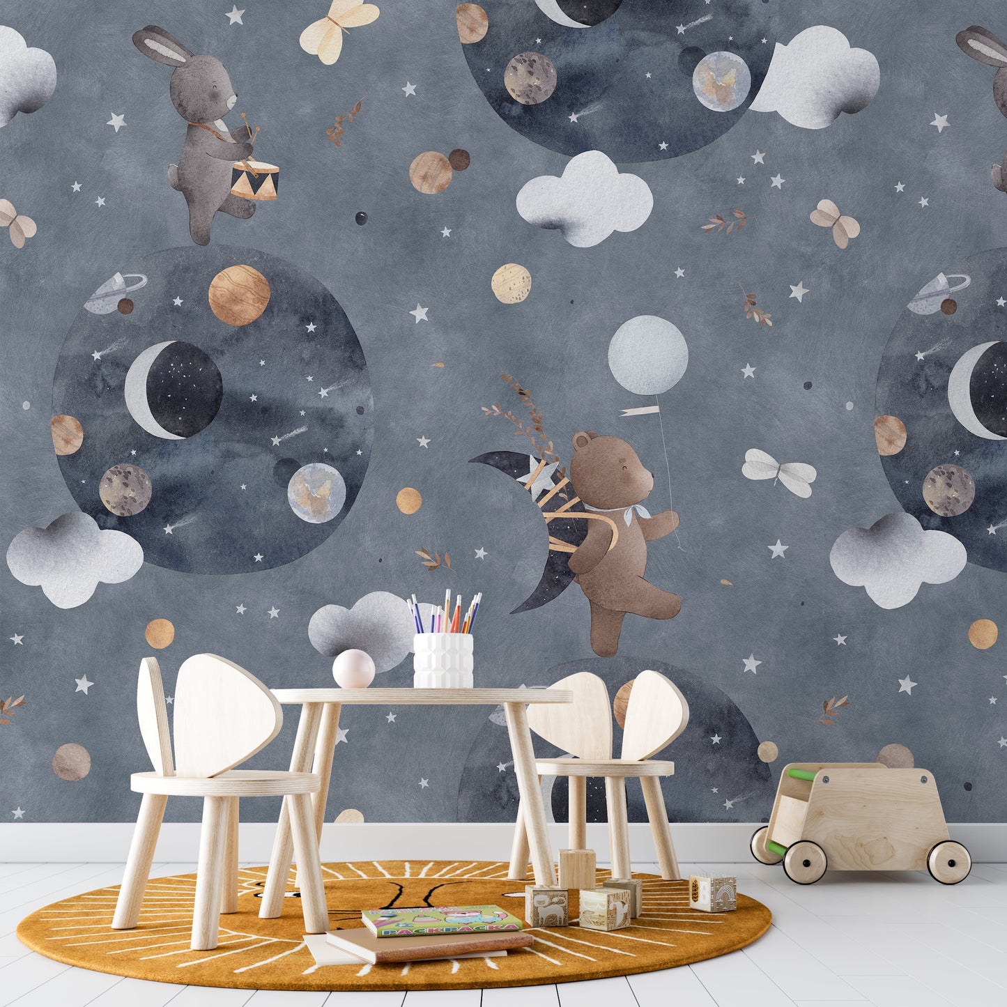 Cute Baby Animals and Moons
