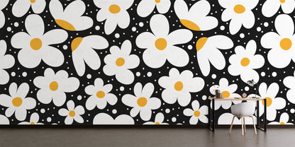 Black, White & Yellow Flowers