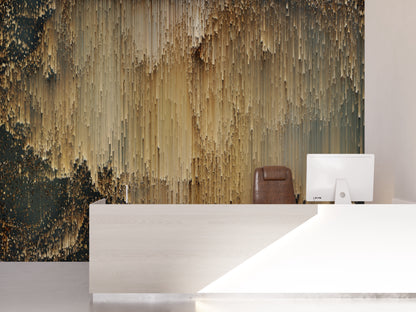 Fondo Lluvia Pixeles Dorados