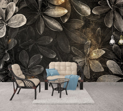 Glittery Flowers - Bronze