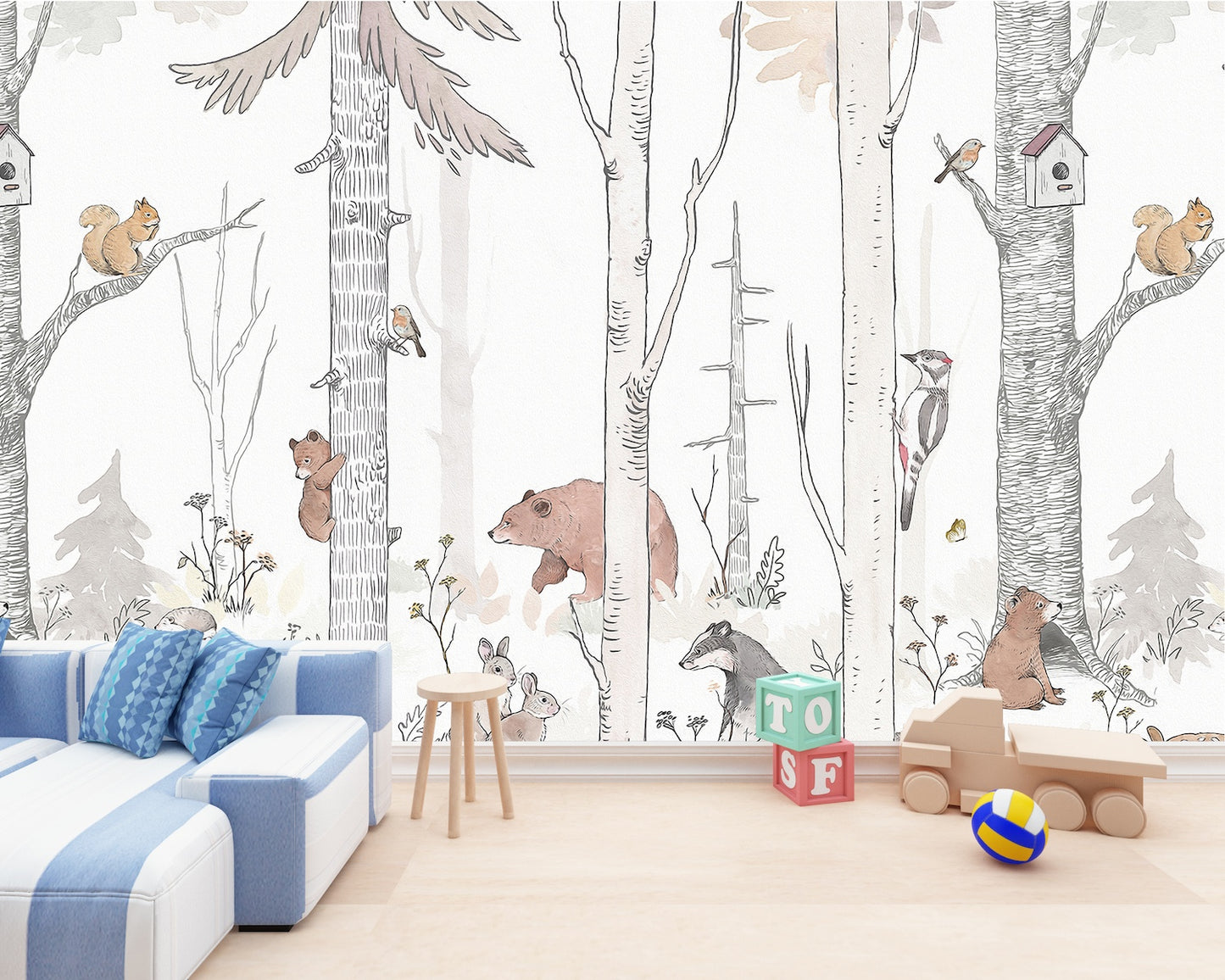 Ilustración Animalitos en el Bosque