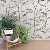 Europrint Elegant Tree Forest - Off White