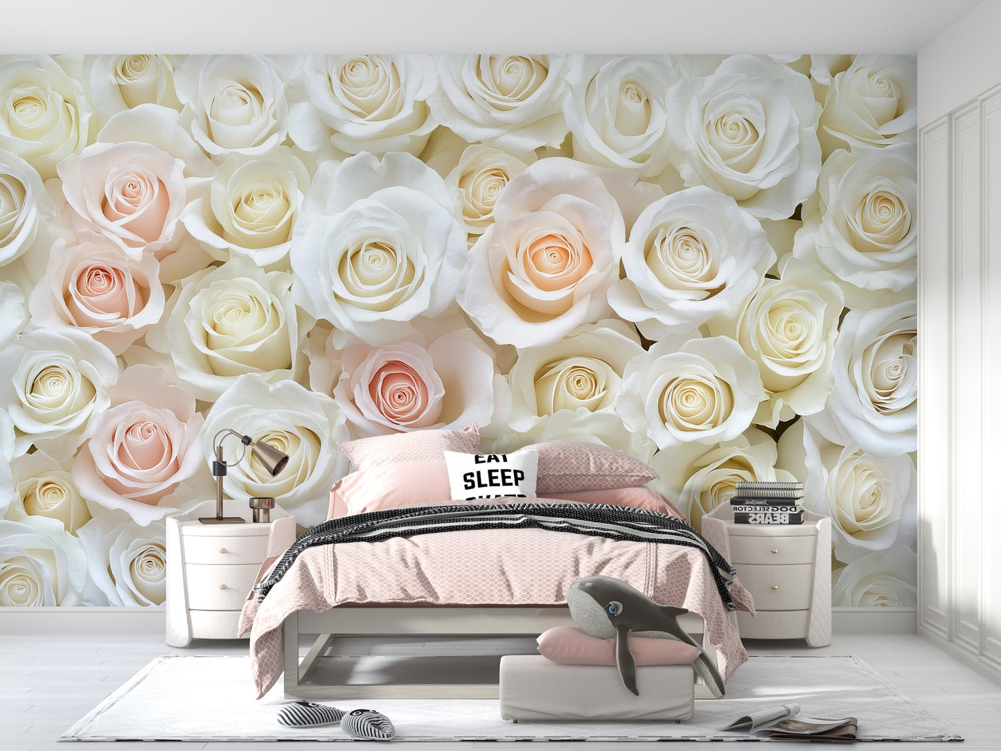 Fondo Rosas Blancas y Melones