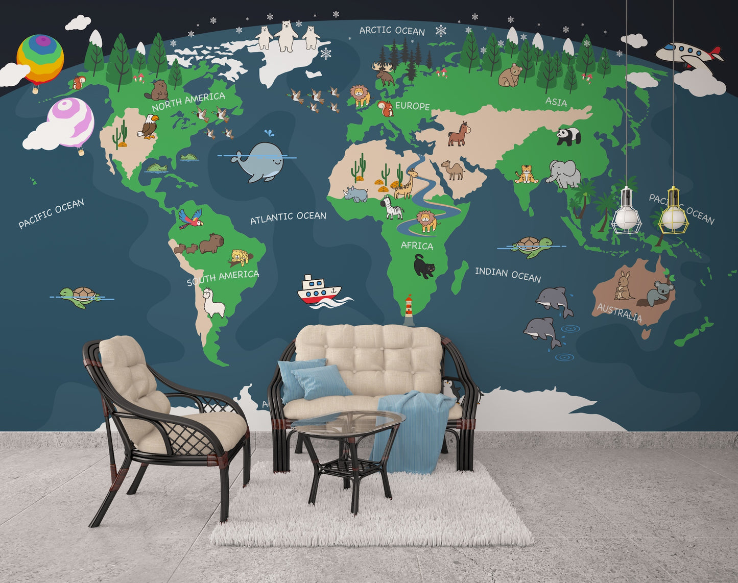 Mapa Mundi Curveado