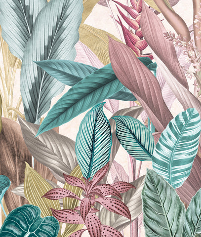 Ilustración Plantas Tropicales de Colores