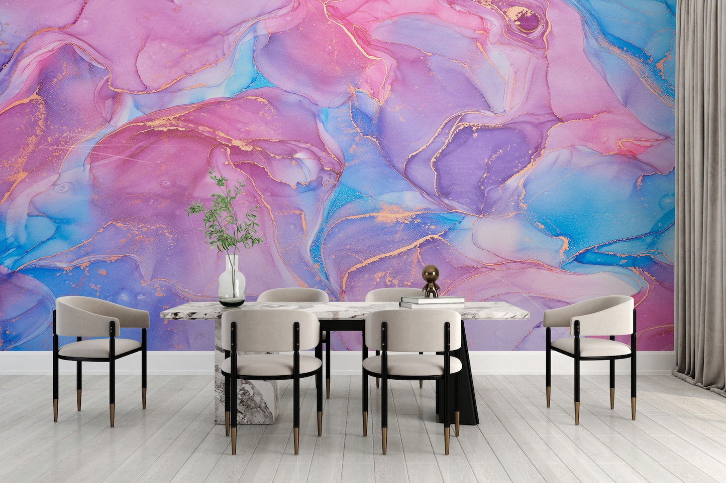 Marmoleado Rosa y Celeste