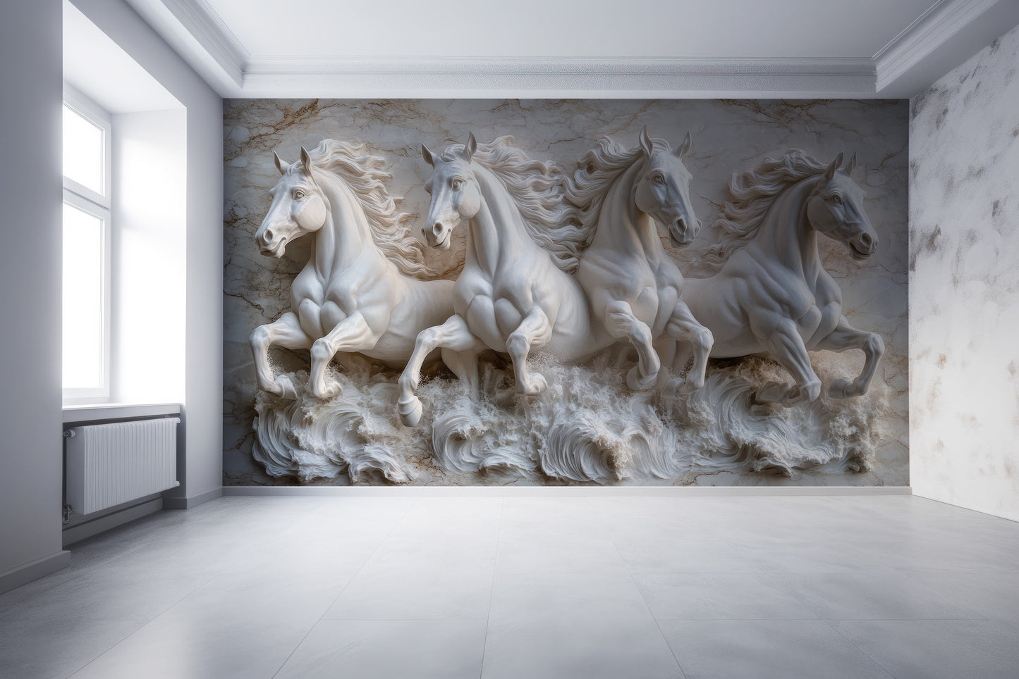 Muro Escultura de Caballos