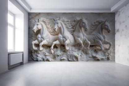 Muro Escultura de Caballos