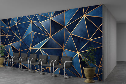 Polygonos Azules con Dorado