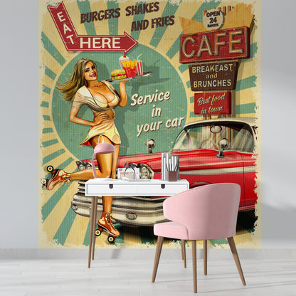 50's Retro Fast Food Girl