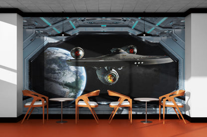 Interior Nave Espacial con Vista