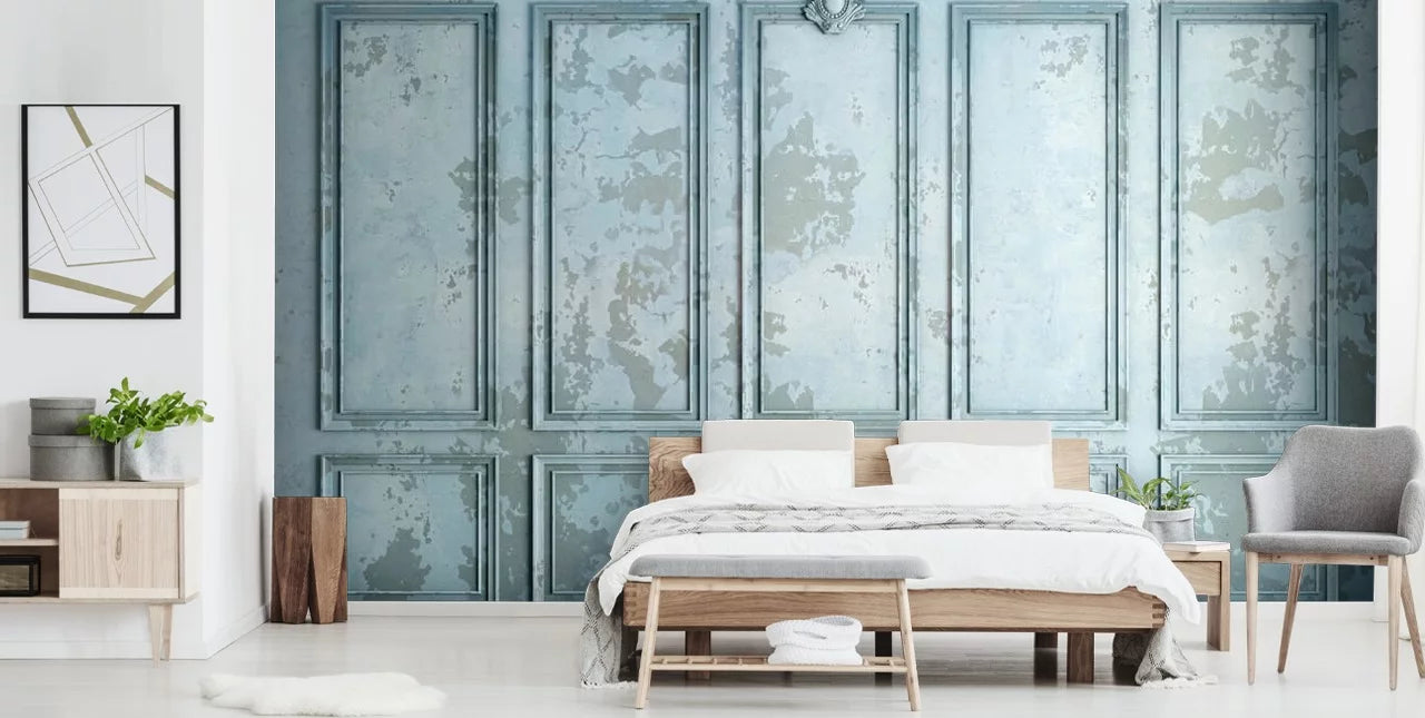 Grunge French Panel - Light Blue