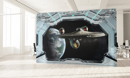 Interior Nave Espacial con Vista