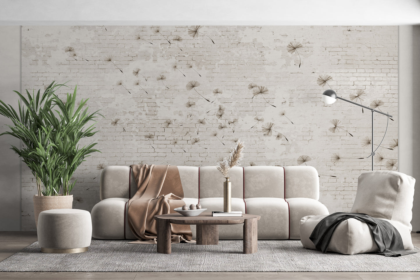 Muro Ladrillo Off White y Dandelion
