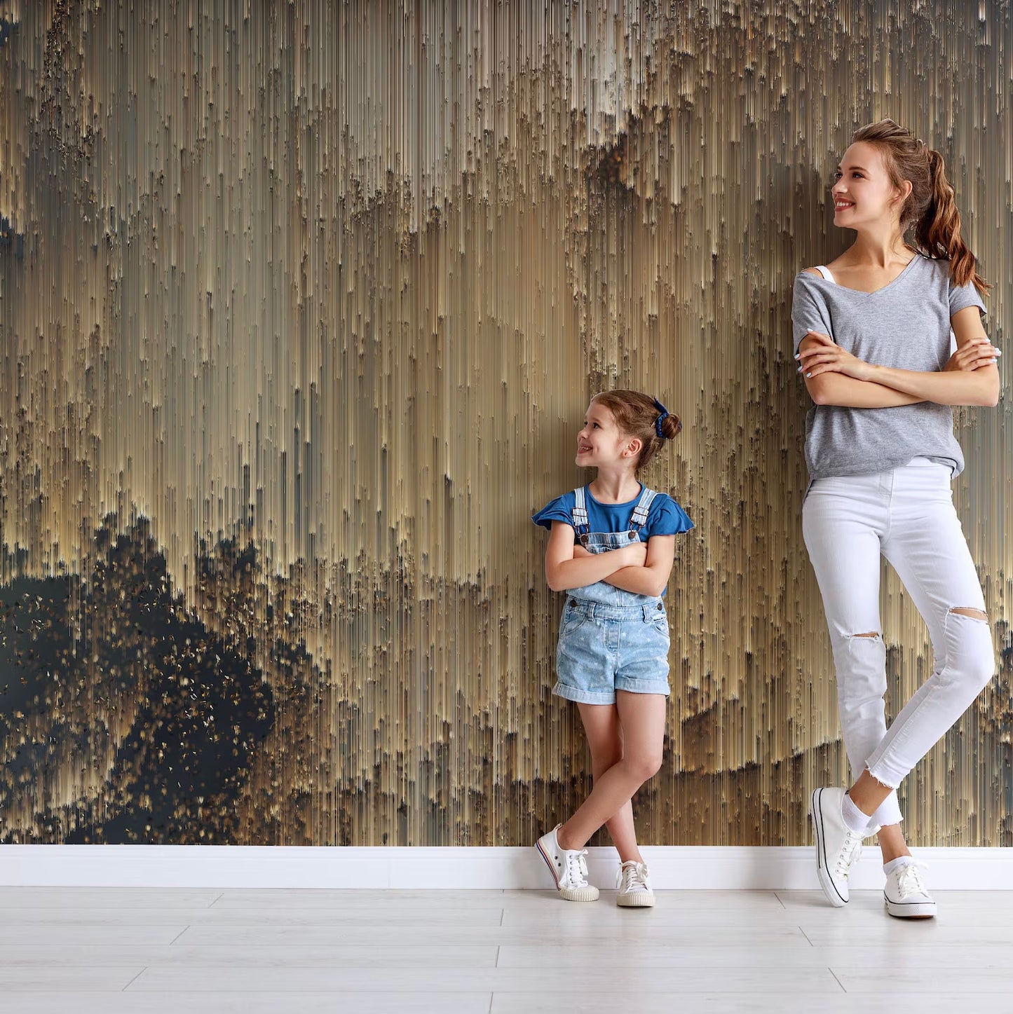 Fondo Lluvia Pixeles Dorados