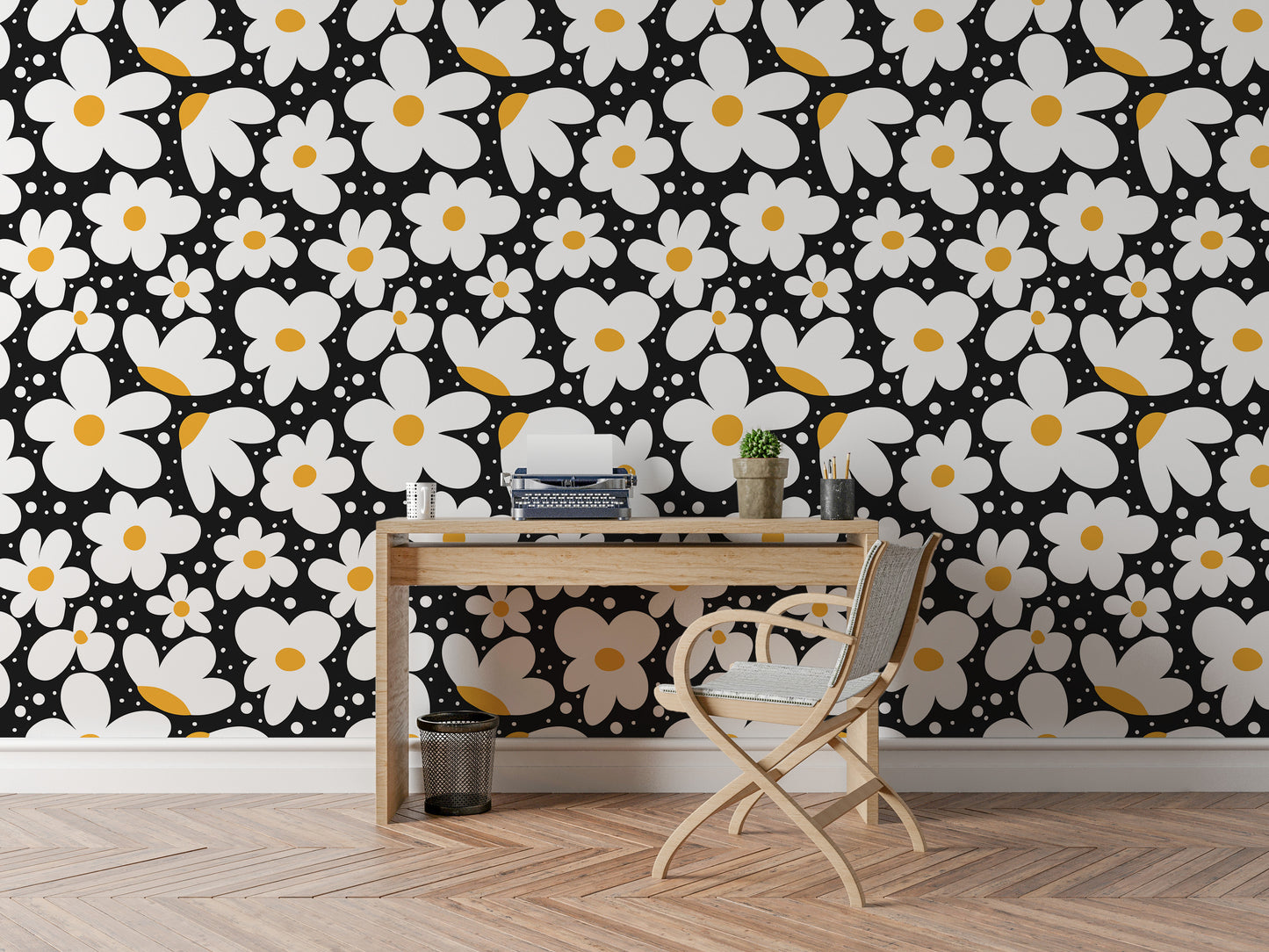 Black, White & Yellow Flowers
