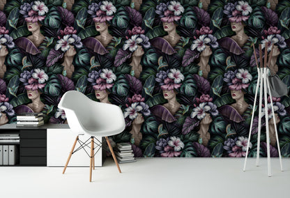 Damas, Flores y Plantas Tropicales