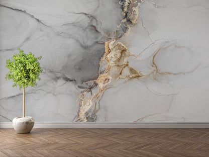 Silvery White Marbled Finish