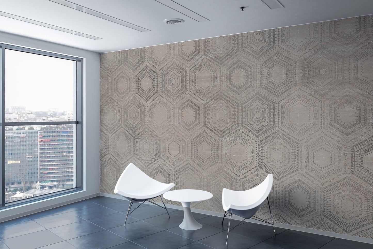 Patrón Geométrico Estilo Mármol I