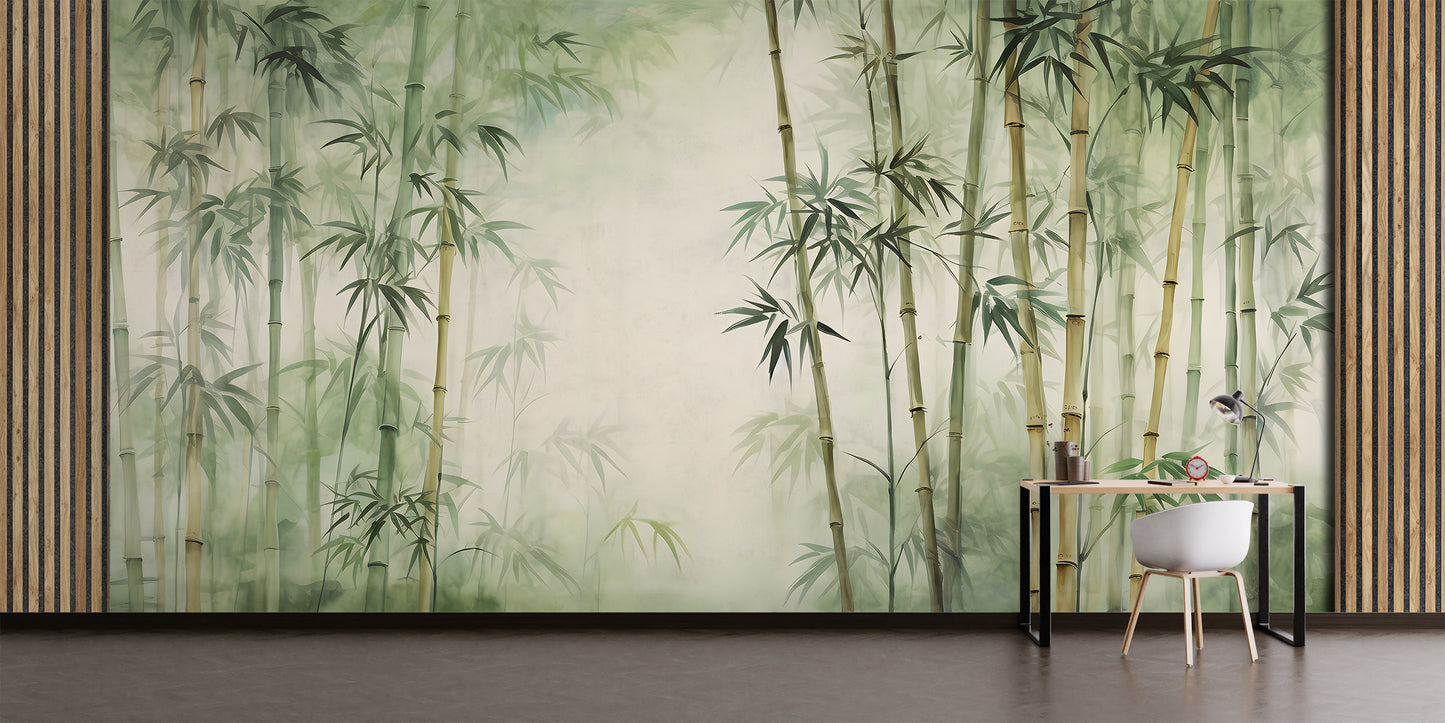 Ilustración Bosque de Bamboos