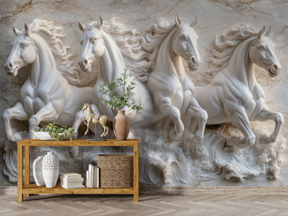 Muro Escultura de Caballos