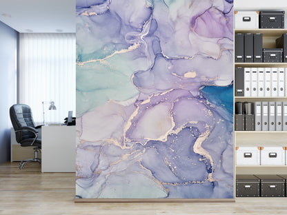 Cool Liquid Marble Blue Tones
