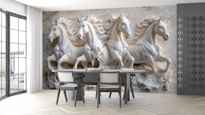 Muro Escultura de Caballos