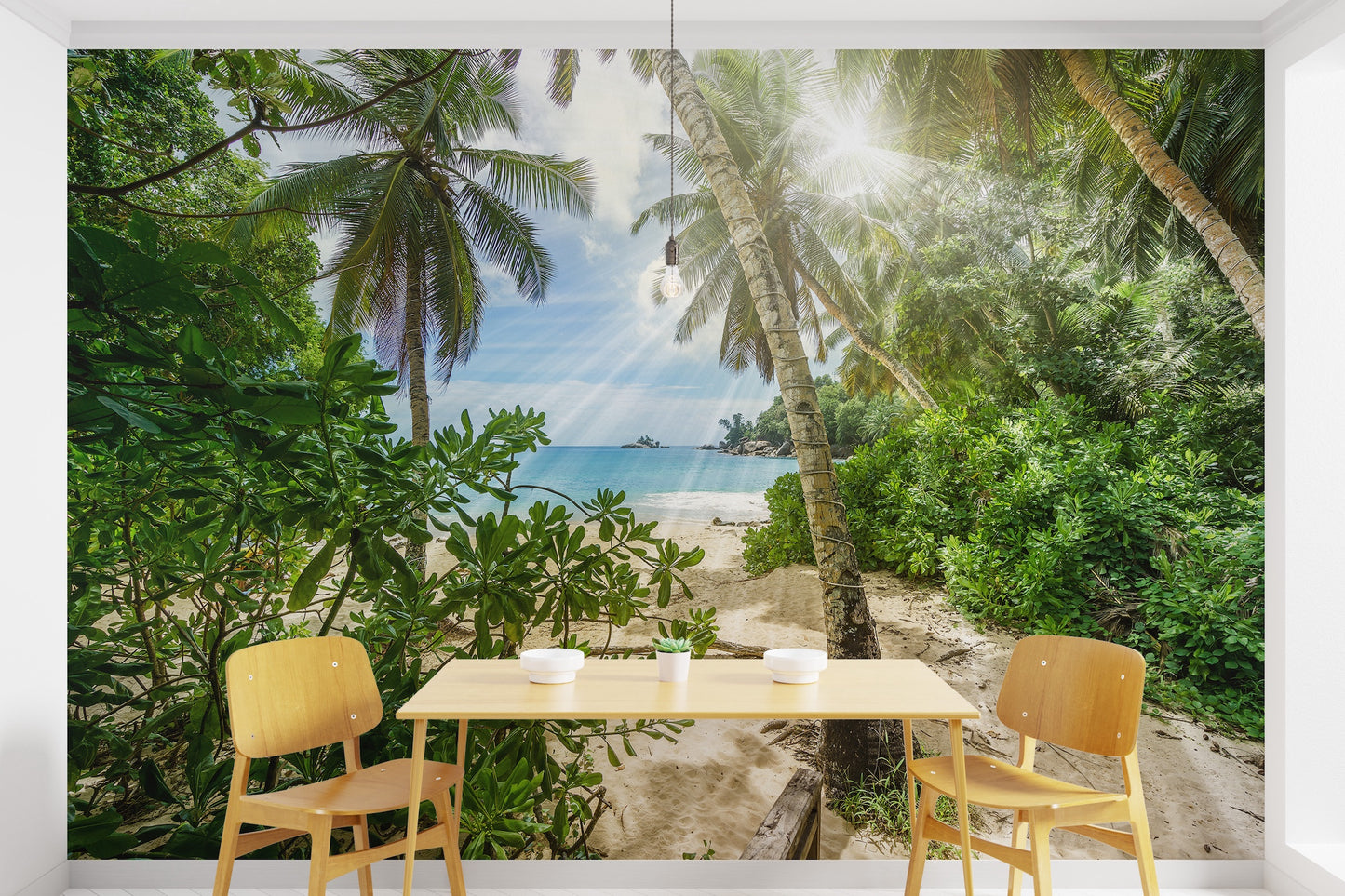 Paisaje Playa y Palmeras