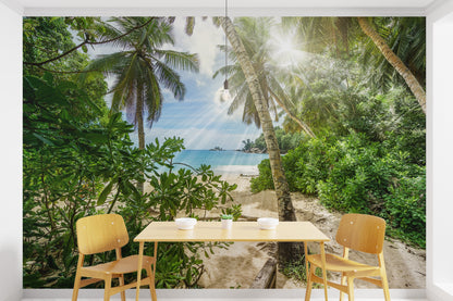 Paisaje Playa y Palmeras