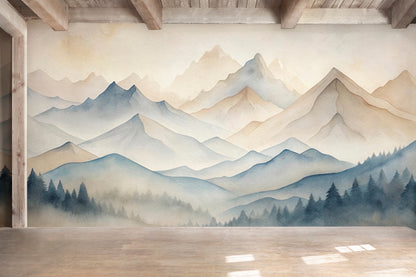 Arte Japonés Paisaje Acuarela I