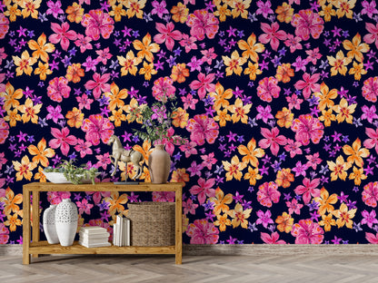 Patrón Floral Colores Vivos