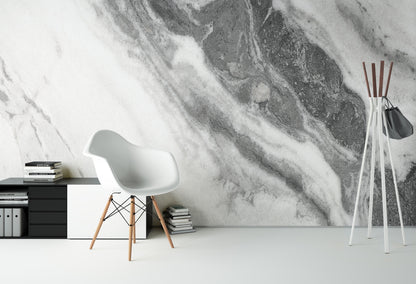 Elegante Mármol Carrara Gris y Blanco