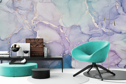 Cool Liquid Marble Blue Tones