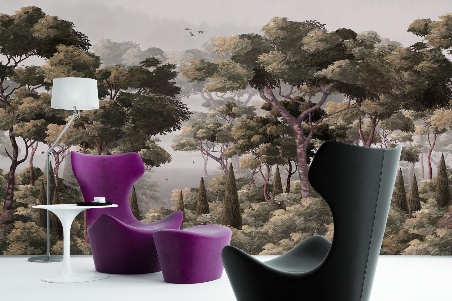 Paisaje Arboles y Pinos
