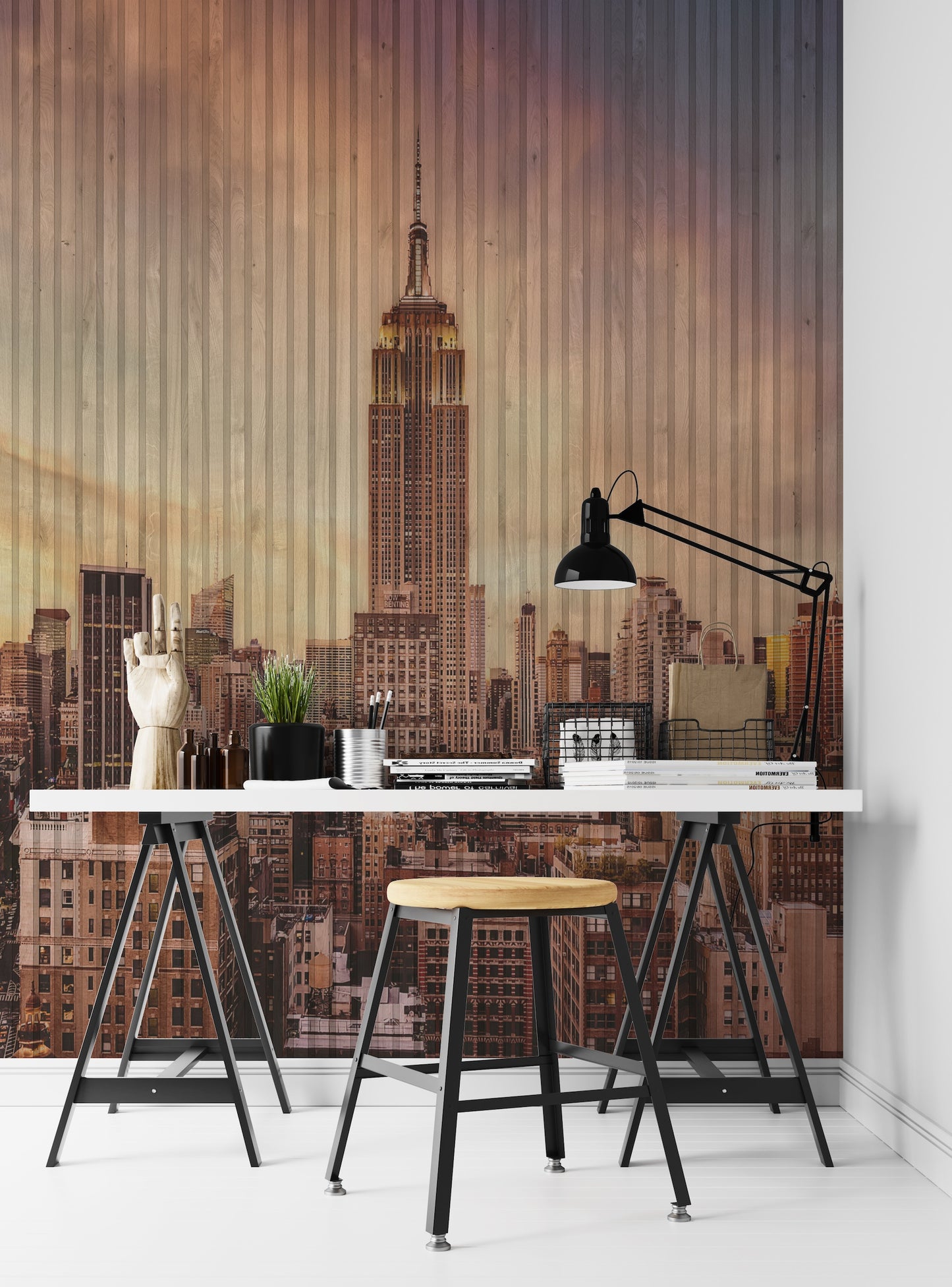 Imitación Lambrín de Madera con Imágenes y Efectos