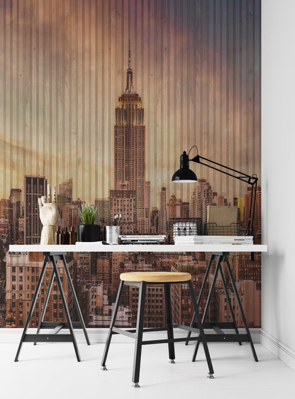 Imitación Lambrín de Madera con Imágenes y Efectos